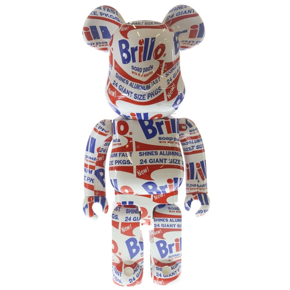 MEDICOM TOY(メディコムトイ) BE@RBRICK Andy Warhol Brillo アンディウォーホル 1000% ベアブリック ホワイト/ブルー/レッド フィギュア 人形