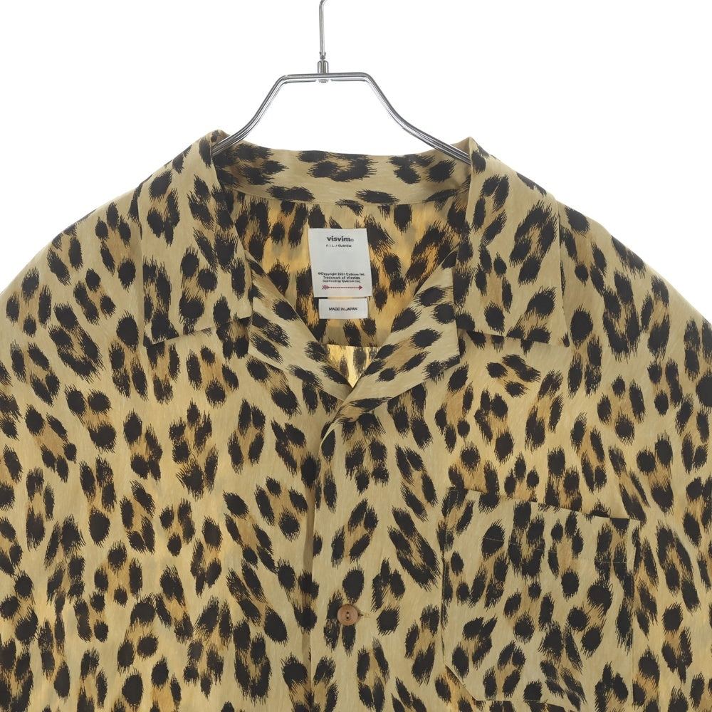 VISVIM(ヴィスヴィム) CABAN SHIRT S S LEOPARD Shirt シルク レオパード 半袖アロハシャツ ブラウン 0122205011018