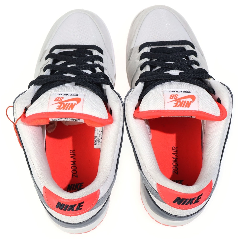 NIKE SB(ナイキエスビー) DUNK LOW PRO ISO INFRARED CD2563-004 ダンク プロ インフラレッド ローカットスニーカー グレー/レッド US8.5/26.5cm