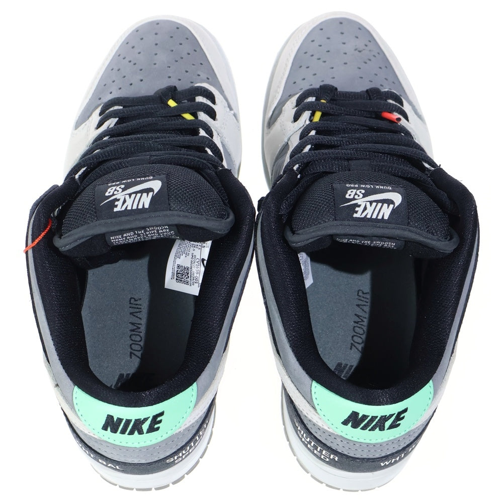 NIKE SB(ナイキエスビー) DUNK LOW PRO VX1000 CAMCORDER CV1659-001 ダンクロープロ VX1000カムコーダ ローカットスニーカー グレー/ブラック/ホワイト US8.5/26.5cm
