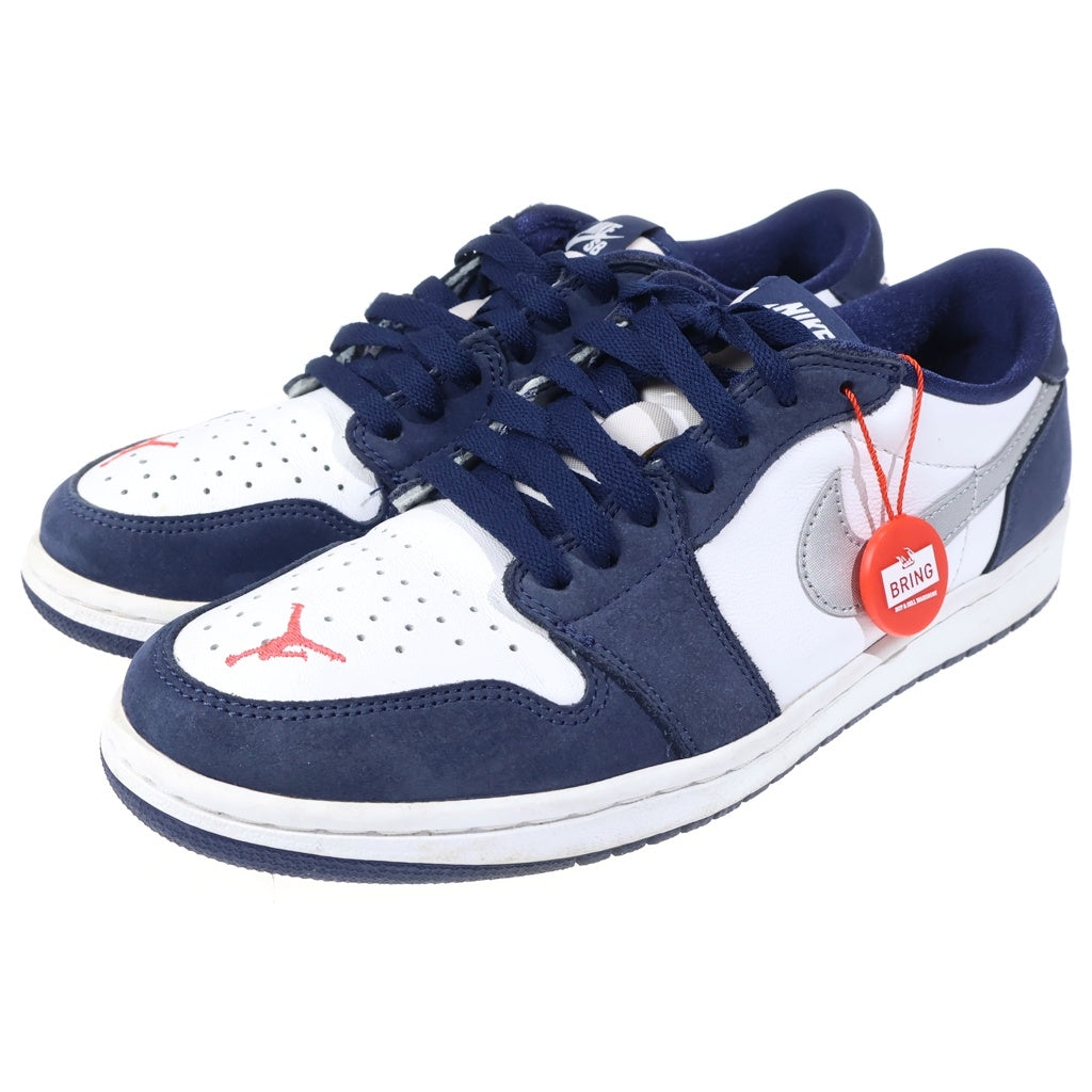NIKE SB(ナイキエスビー) AIR JORDAN 1 LOW QS CJ7891-400 エアジョーダン1 クイックストライク ローカットスニーカー ホワイト/ネイビー US8.5/26.5cm