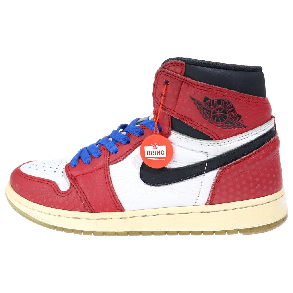 NIKE(ナイキ) AIR JORDAN 1 RETRO HIGH ORIGIN STORY 555088-602 エアジョーダン1 レトロ オリジナルストーリー ハイカットスニーカー レッド/ホワイト US9/27cm