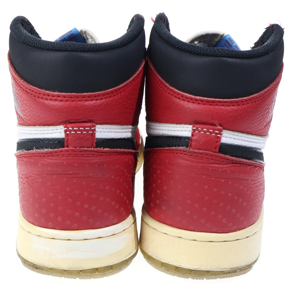 NIKE(ナイキ) AIR JORDAN 1 RETRO HIGH ORIGIN STORY 555088-602 エアジョーダン1 レトロ オリジナルストーリー ハイカットスニーカー レッド/ホワイト US9/27cm