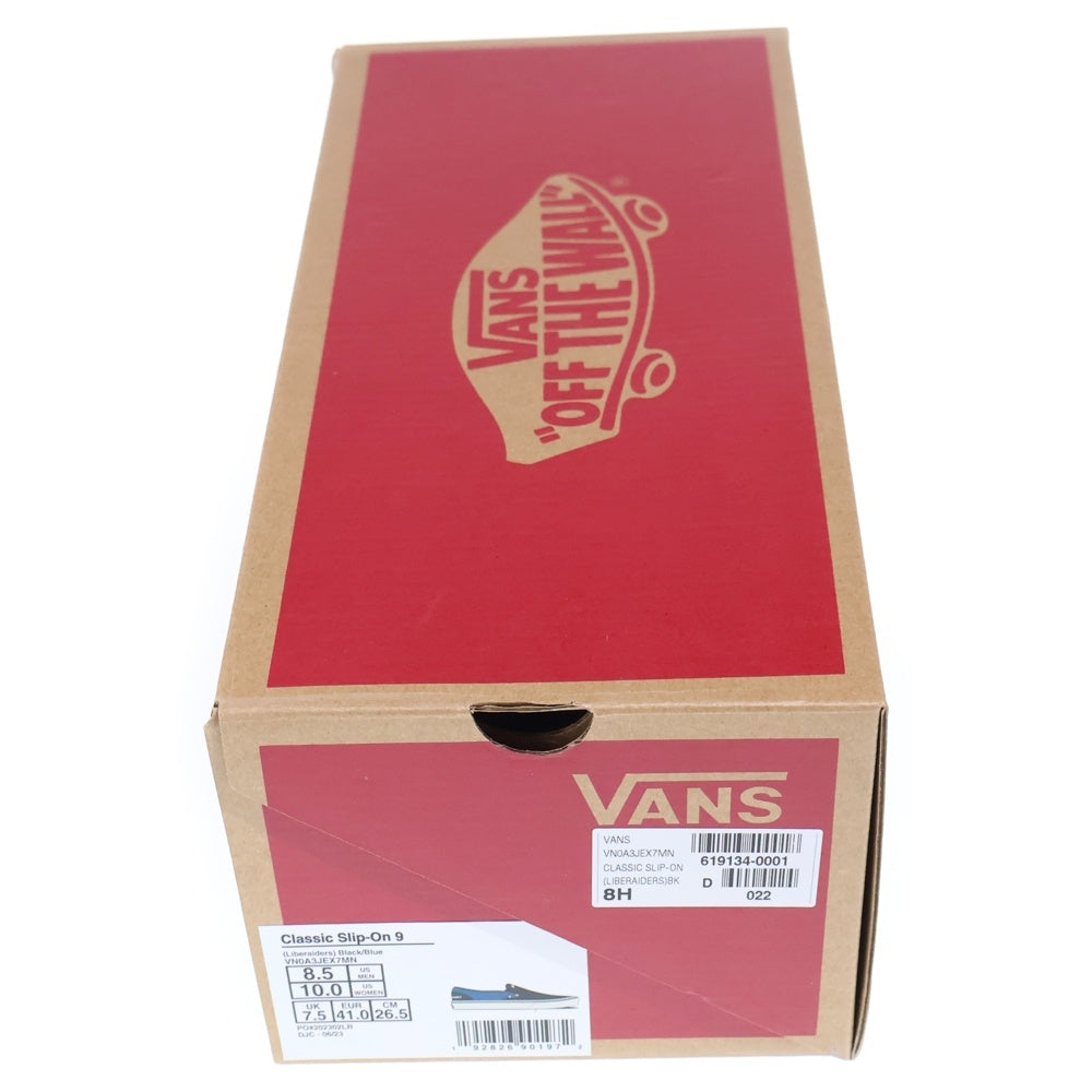 VANS(ヴァンズ) ×LIBERAIDERS CLASSIC SLIP-ON 98 DX VN0A3JEX7MN リベレイダース クラシックスリッポン98 ローカットスニーカー ブラック/ブルー US8.5/26.5cm