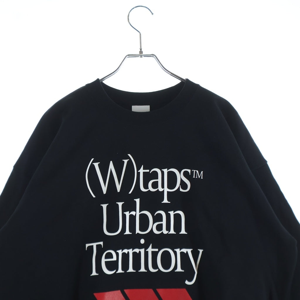 WTAPS(ダブルタップス) 22AW SNEAK CREW NECK LS SWEATSHIRT ロゴプリント スウェット トレーナー ブラック 222ATDT-CPM01S