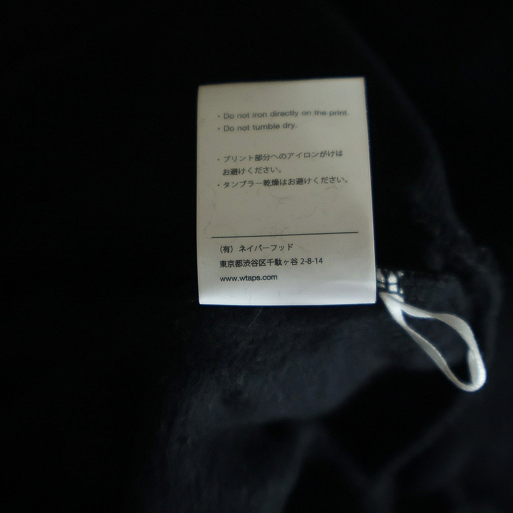 WTAPS(ダブルタップス) 22AW SNEAK CREW NECK LS SWEATSHIRT ロゴプリント スウェット トレーナー ブラック 222ATDT-CPM01S