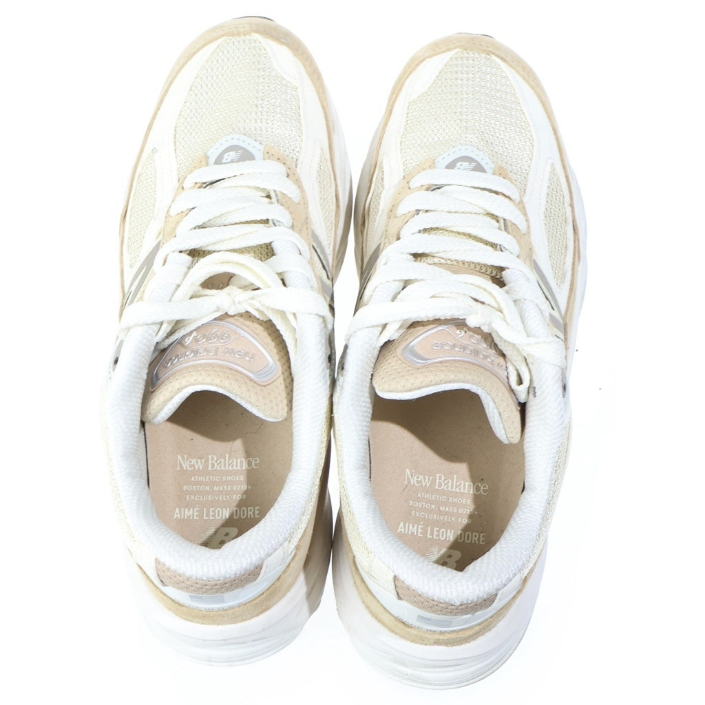 New Balance(ニューバランス) U990CB6 ×Aime Leon Dore 990V6 INCENSE エメレオンドレ インセンス メッシュ スウェードレザー ローカットスニーカー ベージュ US8/26cm
