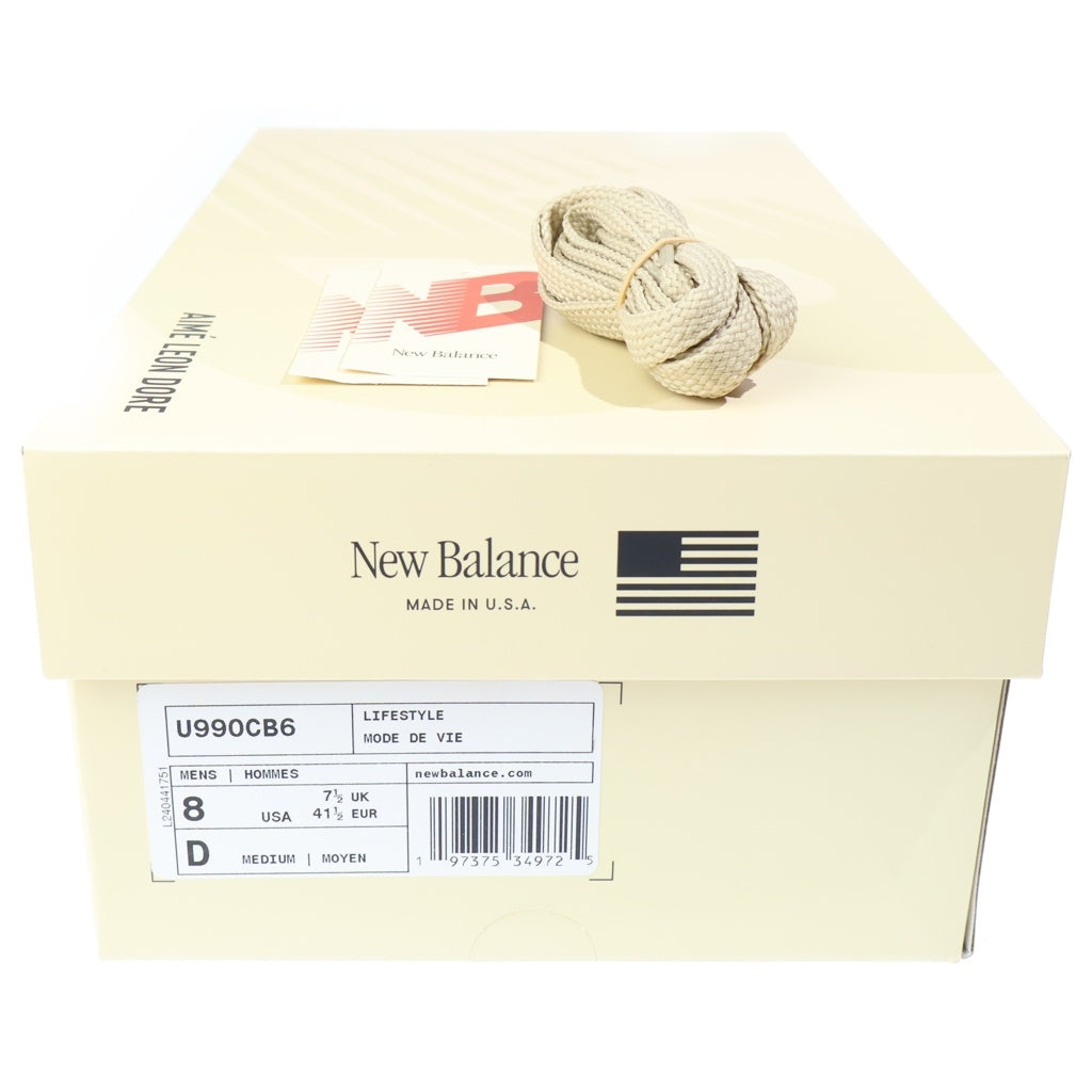 New Balance(ニューバランス) U990CB6 ×Aime Leon Dore 990V6 INCENSE エメレオンドレ インセンス メッシュ スウェードレザー ローカットスニーカー ベージュ US8/26cm