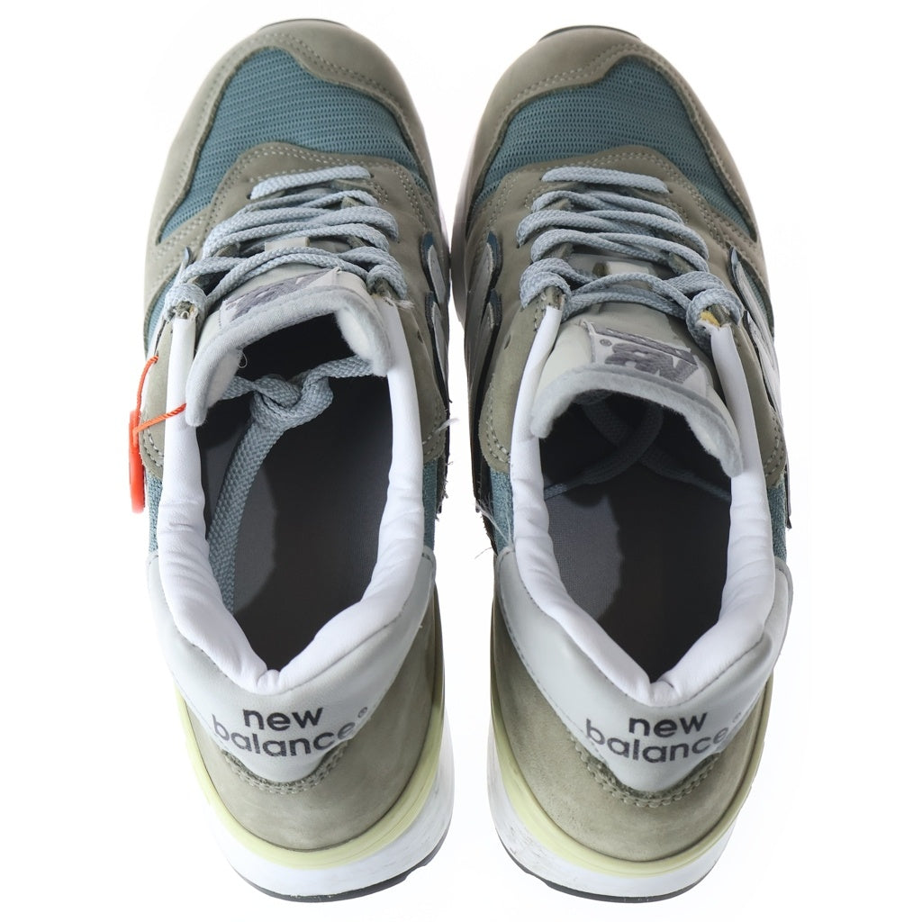 New Balance(ニューバランス) M1300JP3 ヌバックレザー メッシュ ローカットスニーカー グレー/ブルー US7/25cm