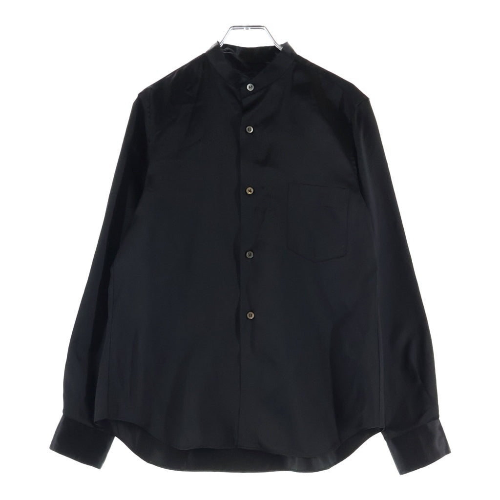 COMME des GARCONS コムデギャルソン 16AW カットオフ スタンド カラー アセテート長袖シャツ ブラック GR-B010 AD2016 COMME des GARCONS(コムデギャルソン) 16AW カットオフ スタンド