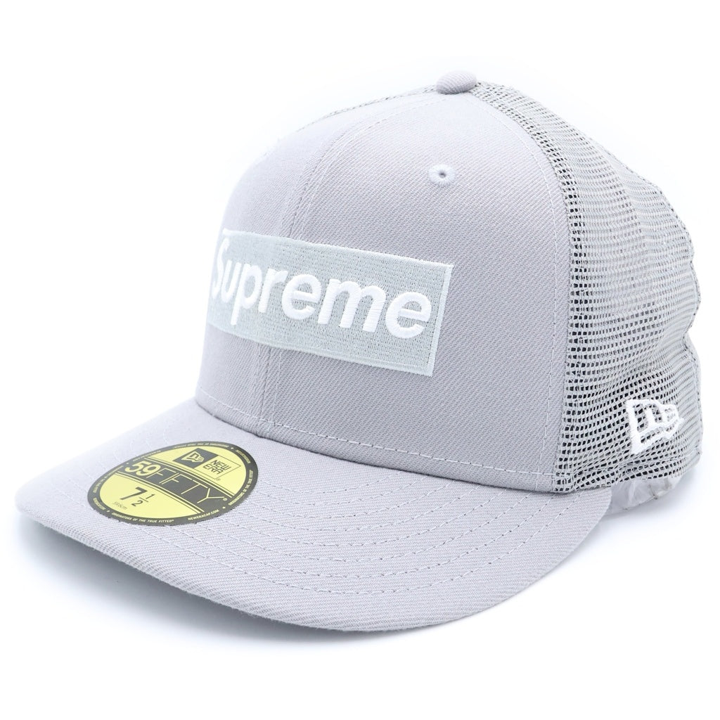 SUPREME(シュプリーム) 24SS ×New Era Box Logo Mesh Cap ニューエラ ボックスロゴ メッシュ ベースボールキャップ 帽子 グレー