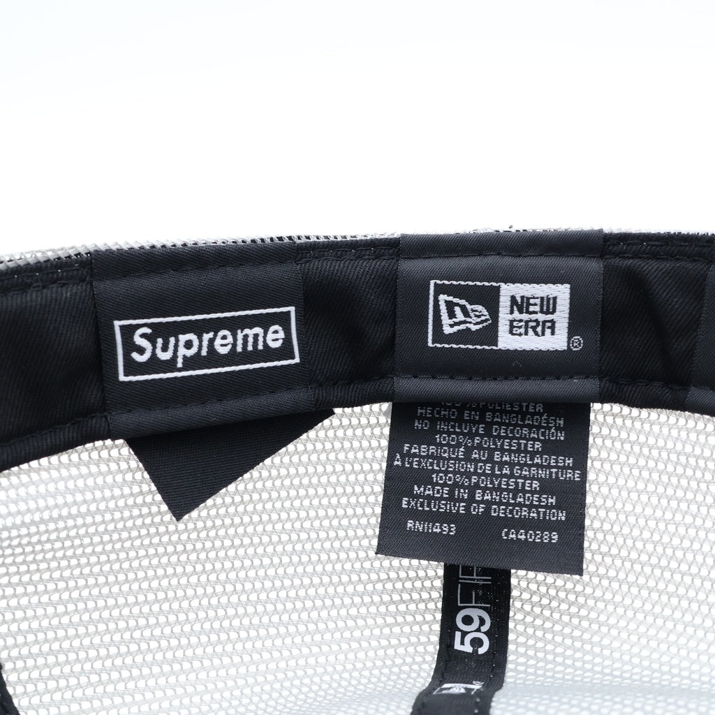SUPREME(シュプリーム) 24SS ×New Era Box Logo Mesh Cap ニューエラ ボックスロゴ メッシュ ベースボールキャップ 帽子 グレー