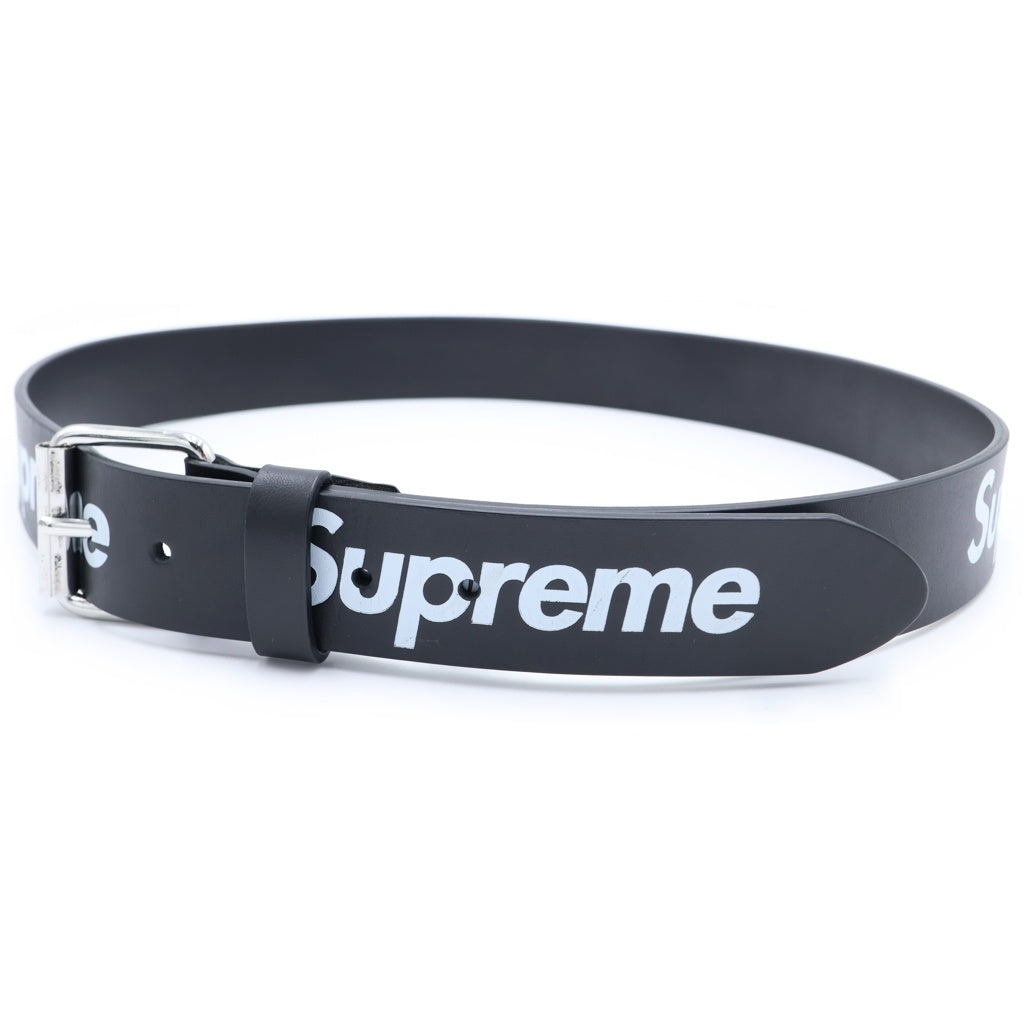 SUPREME(シュプリーム) 24SS Repeat Leather Belt リピート レザーベルト ブラック