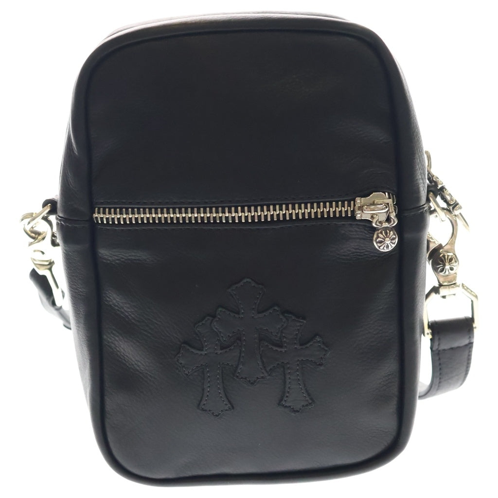 CHROME HEARTS(クロムハーツ) TAKA MINI LTHR タカミニ セメタリークロスパッチレザー ショルダーバッグ ブラック