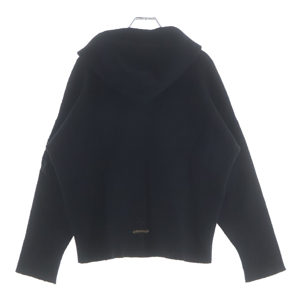 CHROME HEARTS(クロムハーツ) XSMSML ハラコクロスパッチ コットンナイロンニット プルオーバーパーカー ブラック