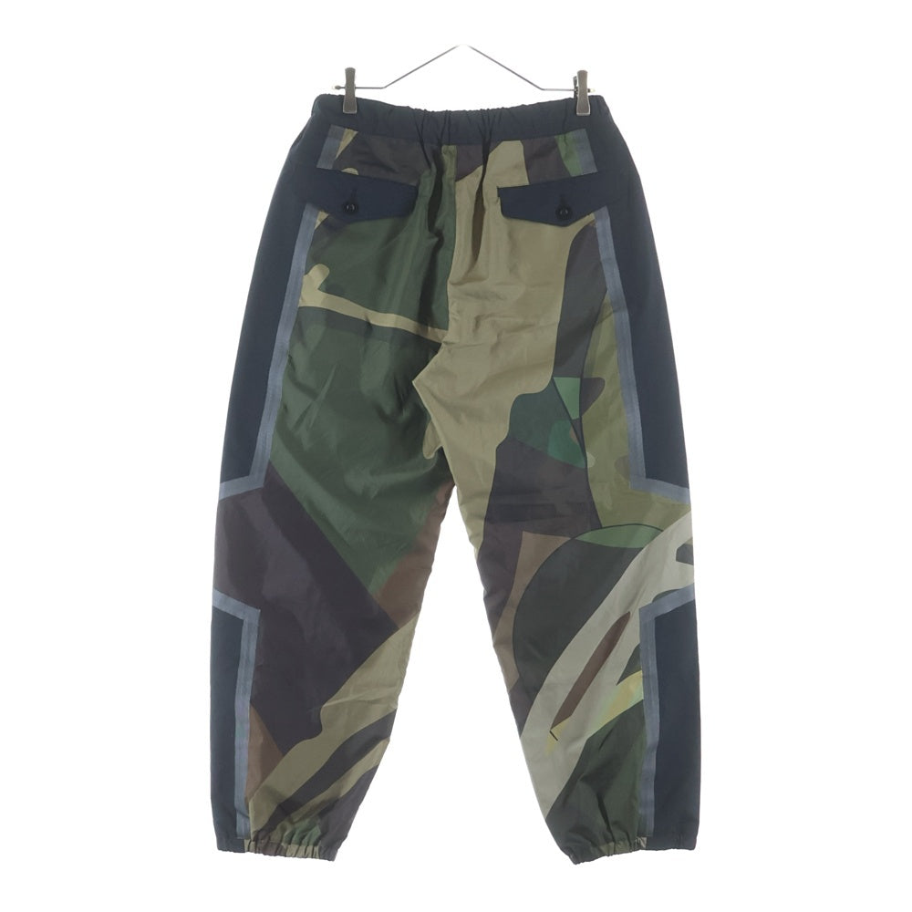 Sacai(サカイ) 21AW ×Kaws Trak Pants カウズ カモフラ トラックパンツ ブラック/カーキ 21-02568M