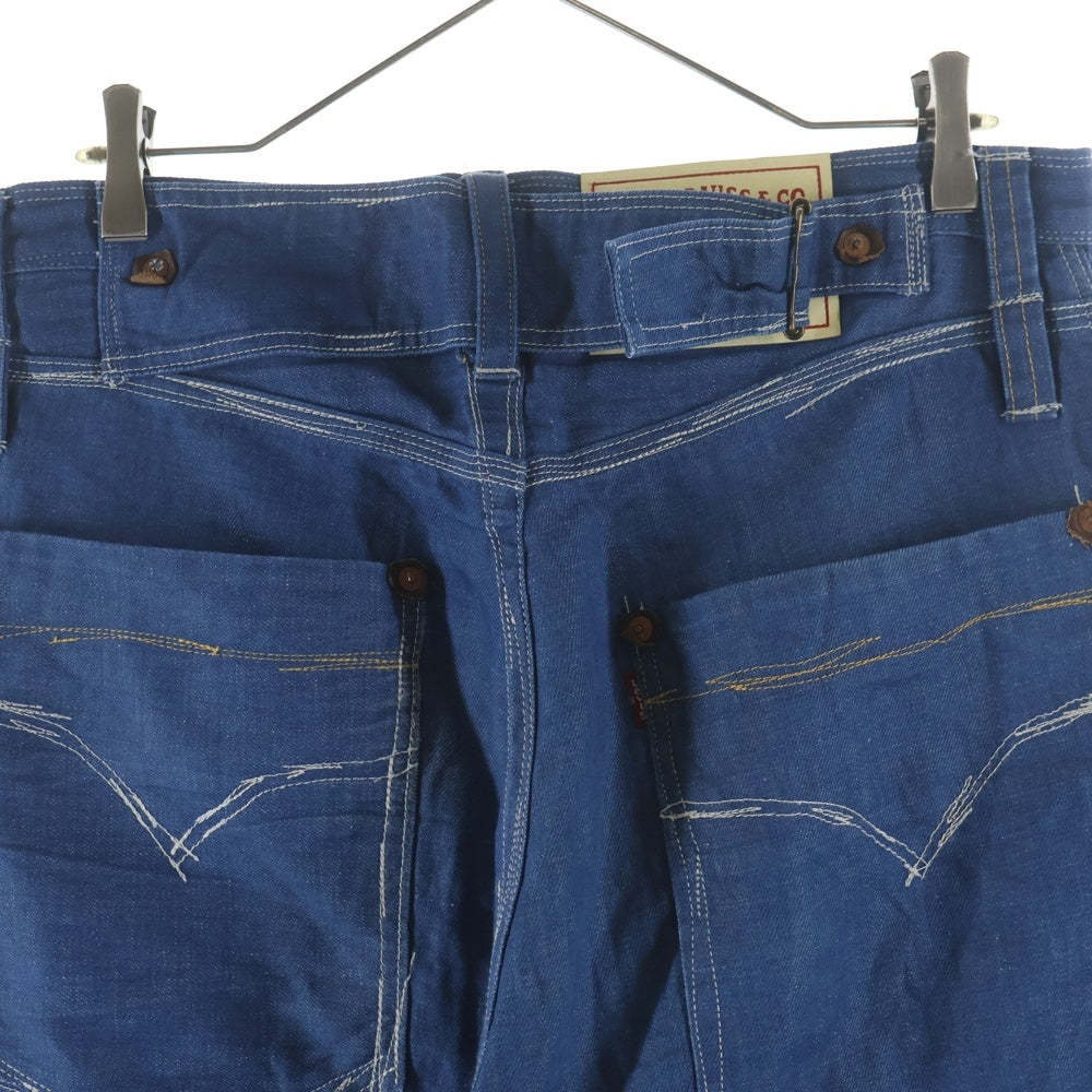 COMME des GARCONS JUNYA WATANABE MAN(コムデギャルソンジュンヤワタナベマン) 21SS ×Levi's シンチバック付き 綿リネン デニムパンツ インディゴ WG-P204 AD2020