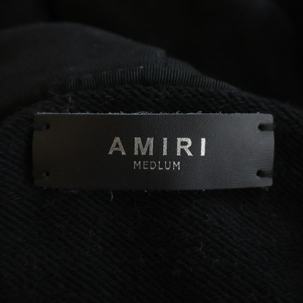 AMIRI(アミリ) Glitter Snake Hoodie グリッター ロゴ刺繍 スネーク スウェット プルオーバーパーカー ブラック