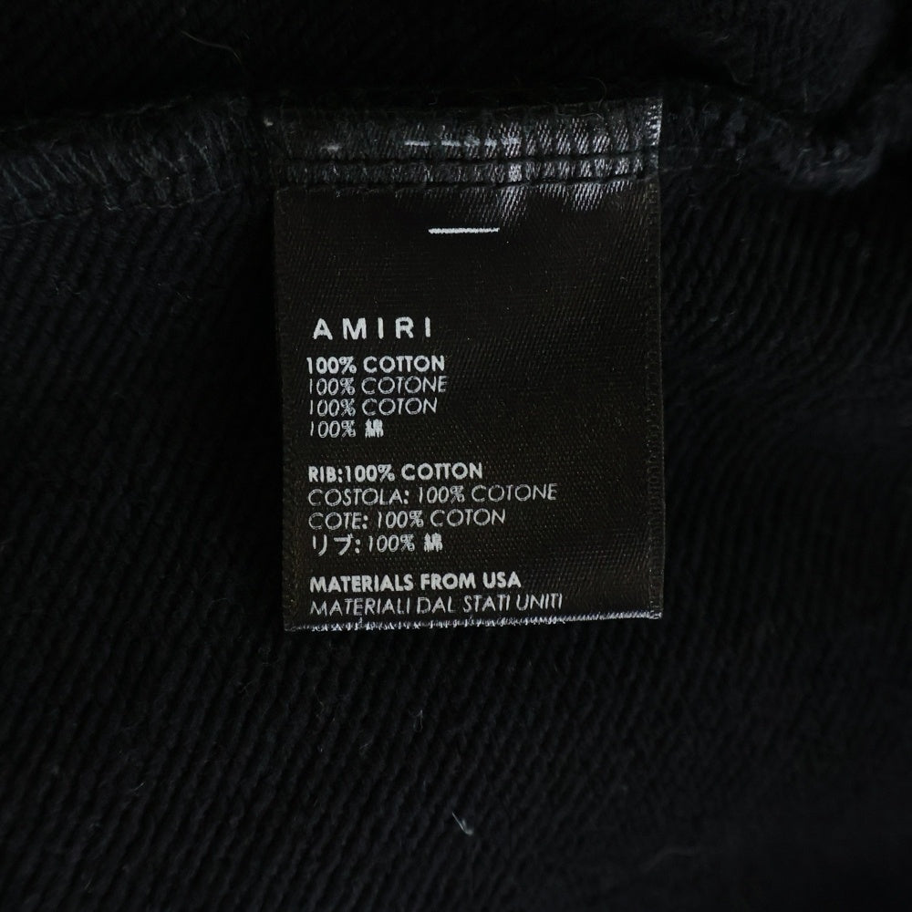 AMIRI(アミリ) Glitter Snake Hoodie グリッター ロゴ刺繍 スネーク スウェット プルオーバーパーカー ブラック