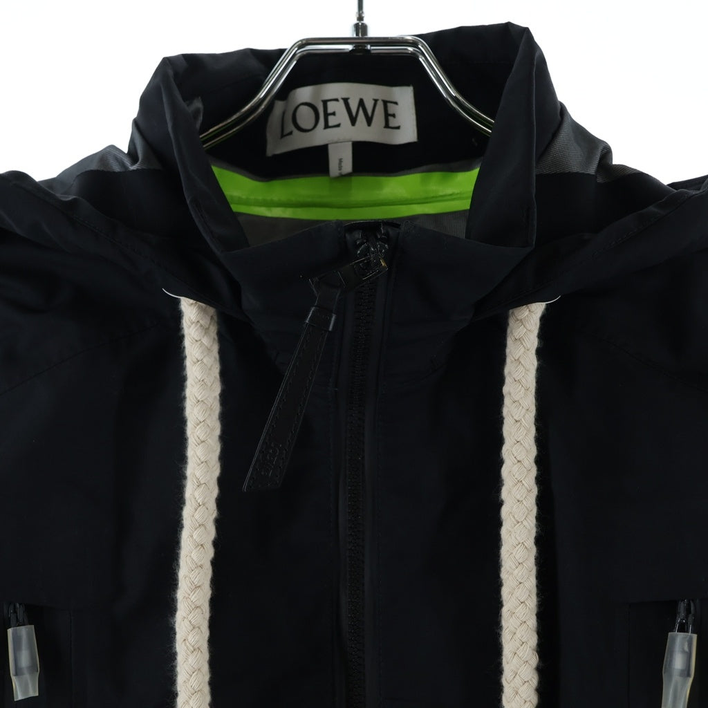 LOEWE(ロエベ) シームテープ ナイロン マウンテンパーカー ジャケット ブラック H2198710GE