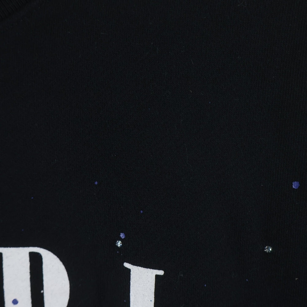 AMIRI(アミリ) Crystal Splash Logo Sweatshirt クリスタルスプラッシュ ロゴプリント ラインストーン スウェットトレーナー ブラック