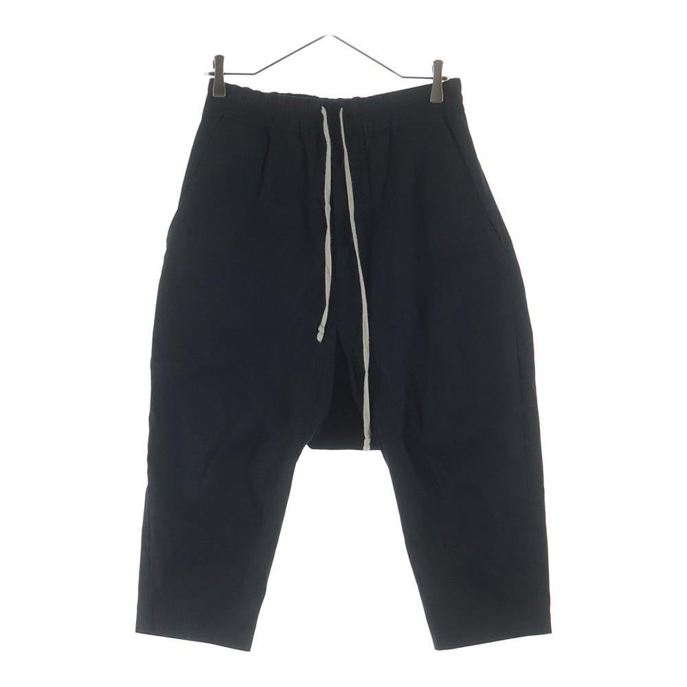 Rick Owens(リックオウエンス) 21SS PHLEGETHON フレゲトン期 ドローストリング クロップド サルエルパンツ ブラック RU21S6381-TE