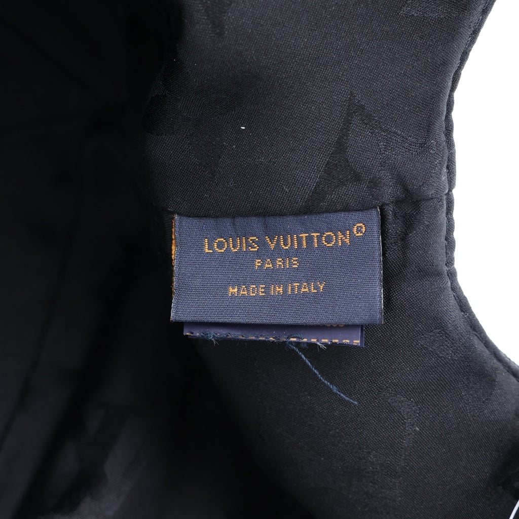 LOUIS VUITTON(ルイヴィトン) キャップ LV デー コットン シルク レザー ベースボールキャップ 帽子 ブラック M77806 AL3232