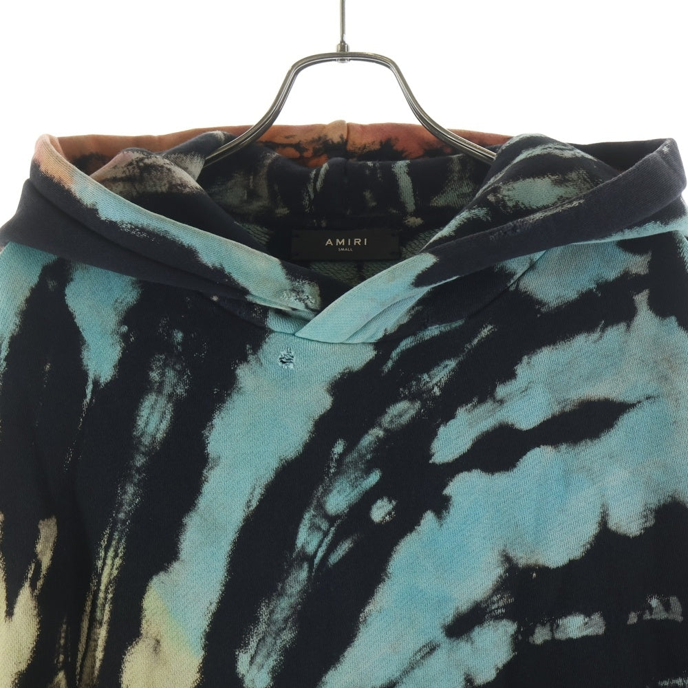 AMIRI(アミリ) Rainbow Tie Dye Hoodie タイダイ スウェット プルオーバーパーカー ブラック/マルチ