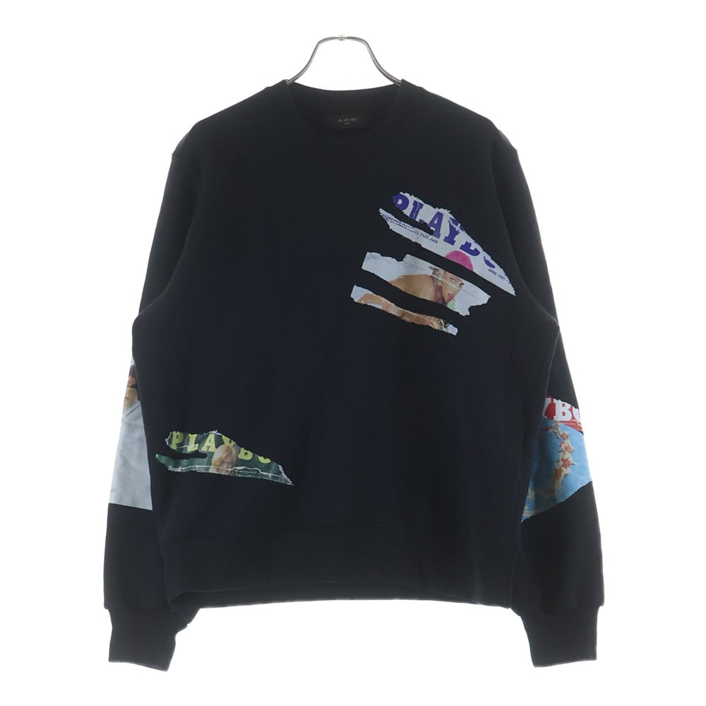 AMIRI(アミリ) 21AW PLAYBOY MAGAZINE Crewneck Sweatshirt プレイボーイマガジン プリント クルーネック スウェットトレーナー ブラック
