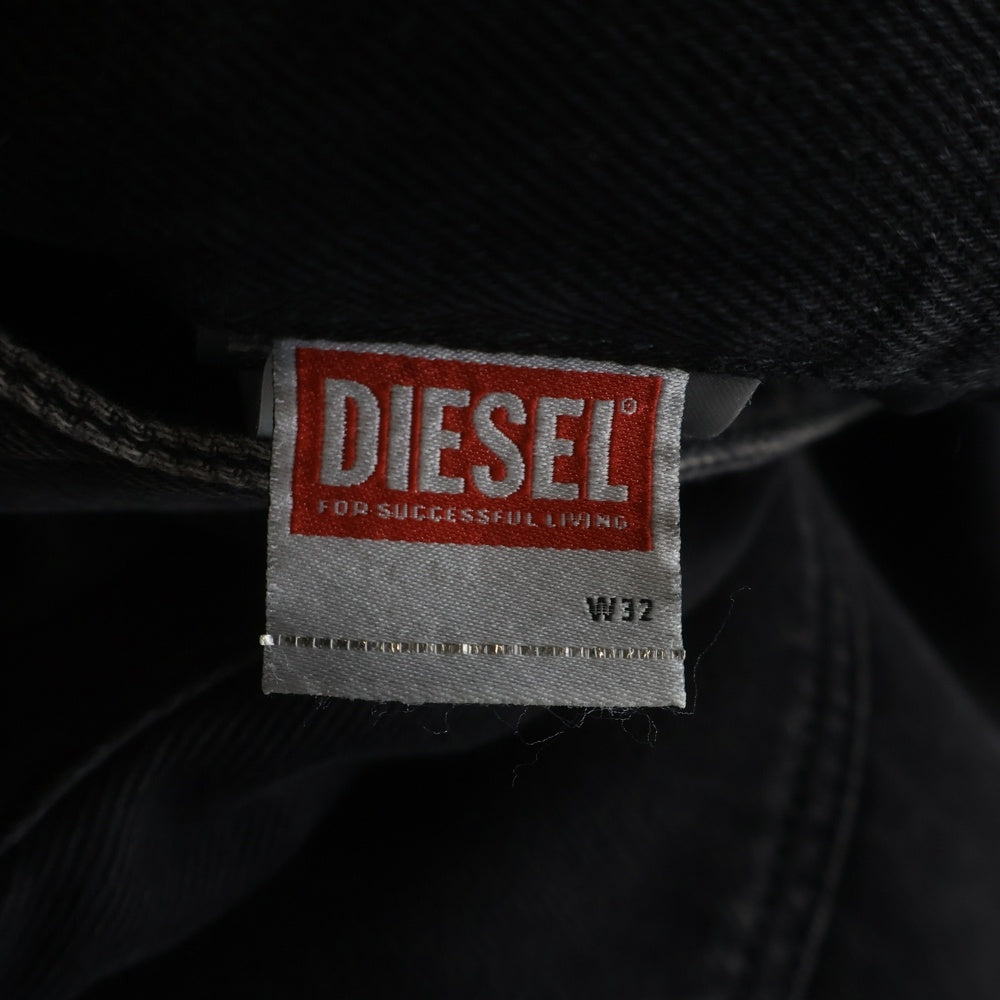 DIESEL(ディーゼル) D-SHIFT ダブルニー ワイド デニムパンツ ブラック A17295