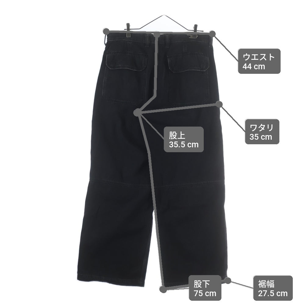 DIESEL(ディーゼル) D-SHIFT ダブルニー ワイド デニムパンツ ブラック A17295