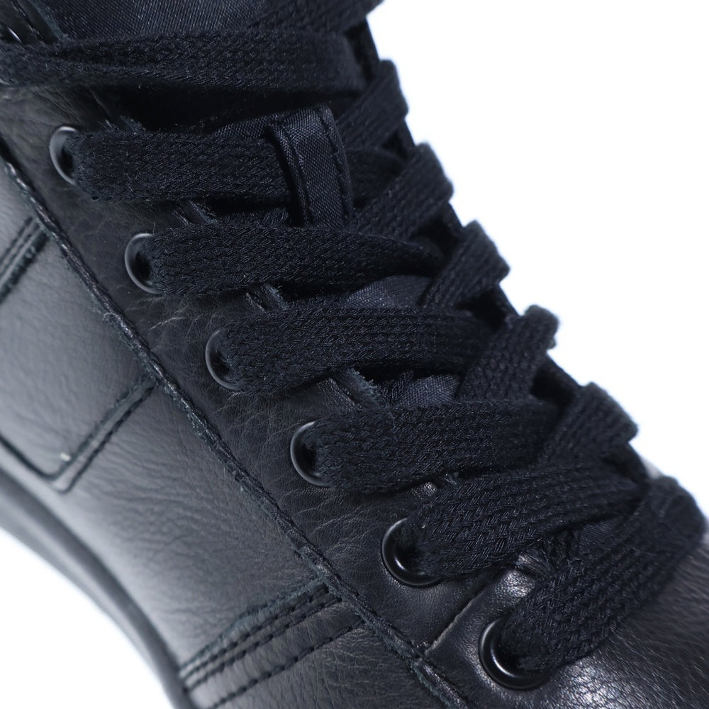 DIESEL(ディーゼル) S-DVELOWS サイドジップ レザー ハイカットスニーカー ブラック Y01988