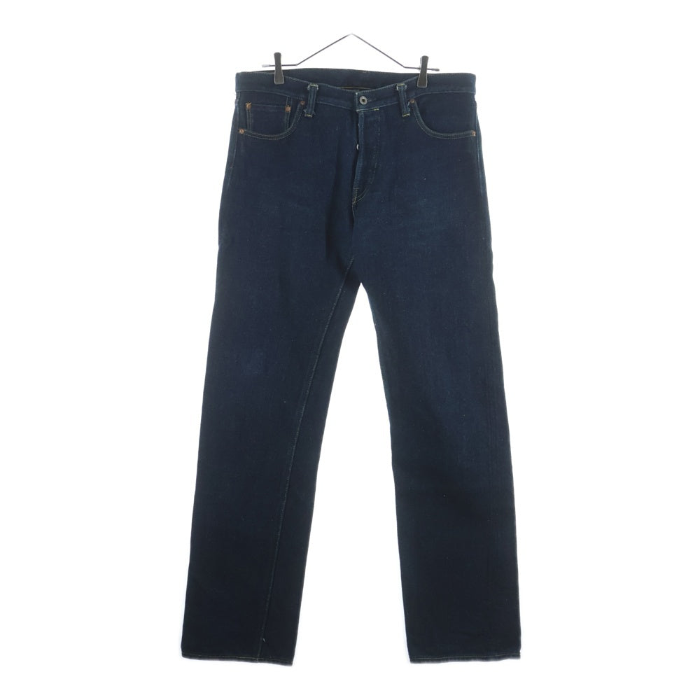 NO BRAND(ノーブランド) ONI DENIM(鬼デニム)セミタイトストレート 20oz ディープグリーンキャスト ローテンション デニムパンツ インディゴ ONI-575DGC
