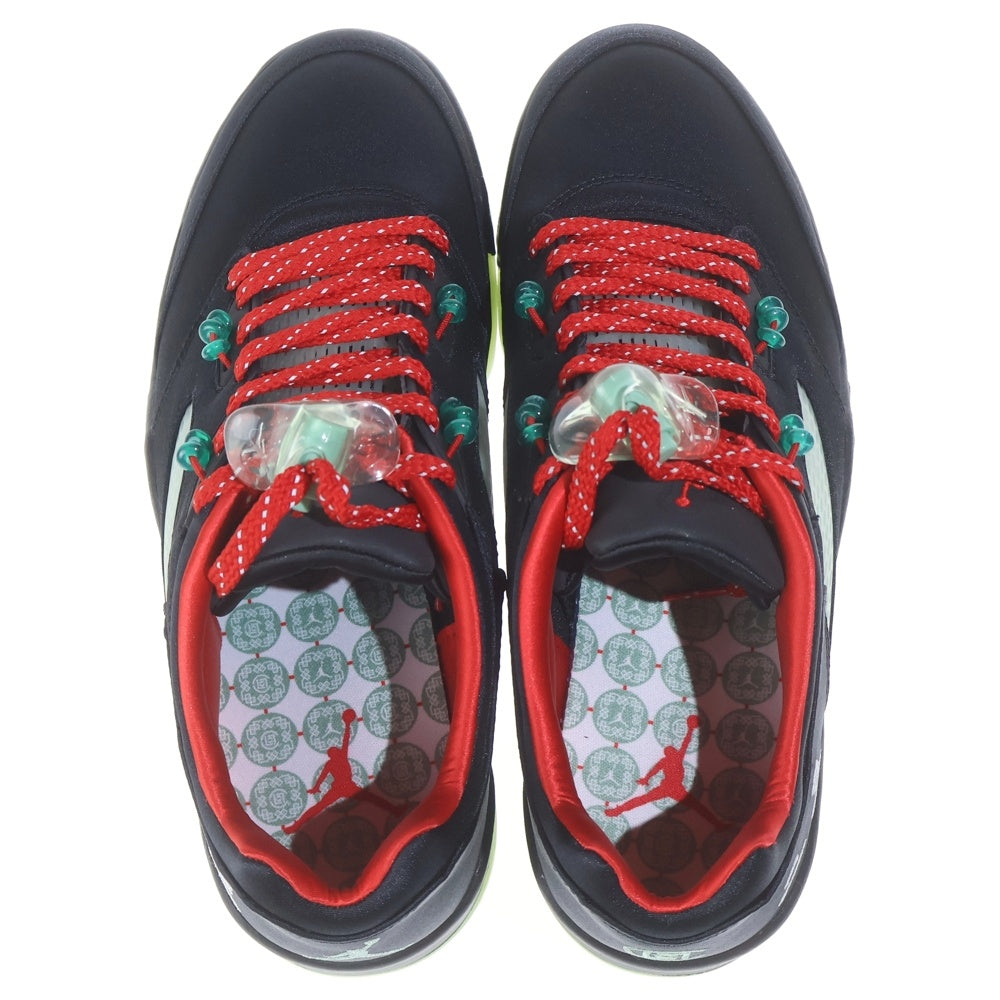 NIKE(ナイキ) ×CLOT AIR JORDAN 5 RETRO LOW SP クロット エアジョーダン5 ジェイド ローカットスニーカー ブラック US10.5/28.5cm DM4640-036