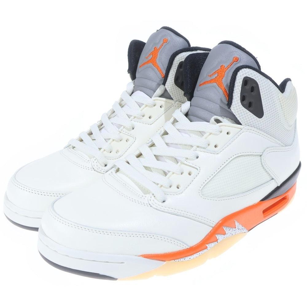 NIKE(ナイキ) AIR JORDAN 5 ORANGE BLAZE エアジョーダン5 オレンジ ブレイズ ミッドカットスニーカー ホワイト US10.5/28.5cm DC1060-100
