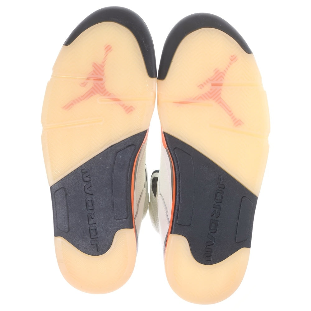 NIKE(ナイキ) AIR JORDAN 5 ORANGE BLAZE エアジョーダン5 オレンジ ブレイズ ミッドカットスニーカー ホワイト US10.5/28.5cm DC1060-100