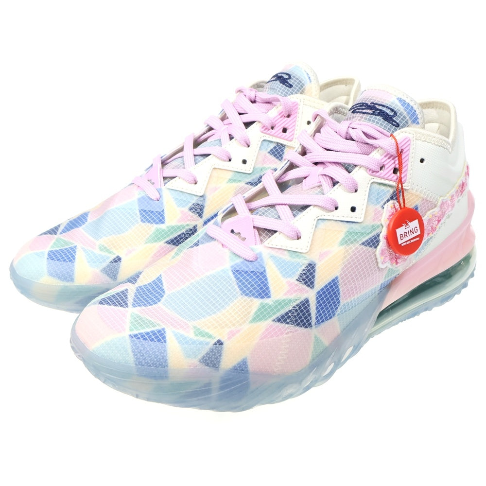 NIKE(ナイキ) ×atmos LeBron 18 LOW CHERRY BLOSSOM アトモス レブロン チェリーブロッサム ローカットスニーカー ホワイト US10.5/28.5cm CV7562-101