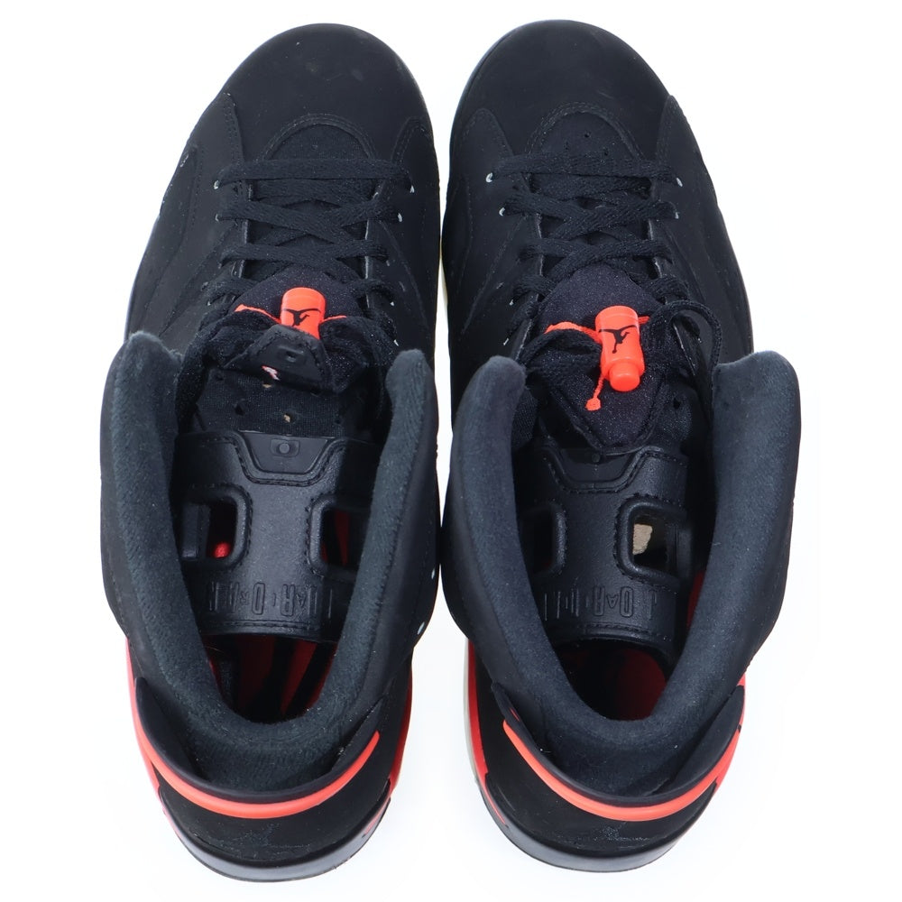 NIKE(ナイキ) 【観賞用 2014年製】AIR JORDAN 6 RETRO INFRARED BLACK エアジョーダン6 レトロ インフラレッドブラック ハイカットスニーカー ブラック/レッド US10/28cm 384664-023