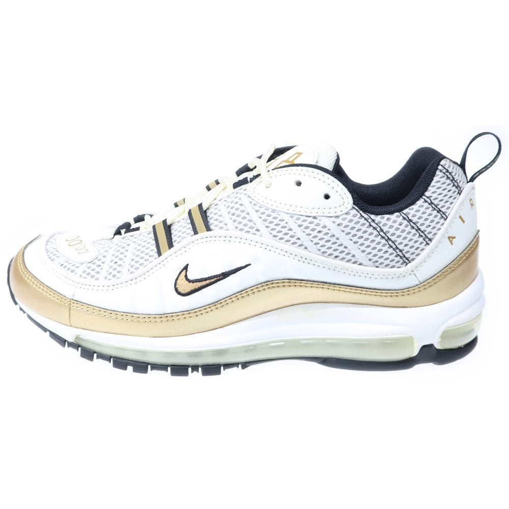 NIKE(ナイキ) AIR MAX 98 UK エアマックス ローカットスニーカー シューズ ホワイト/ゴールド US10/28cm AJ6302-100