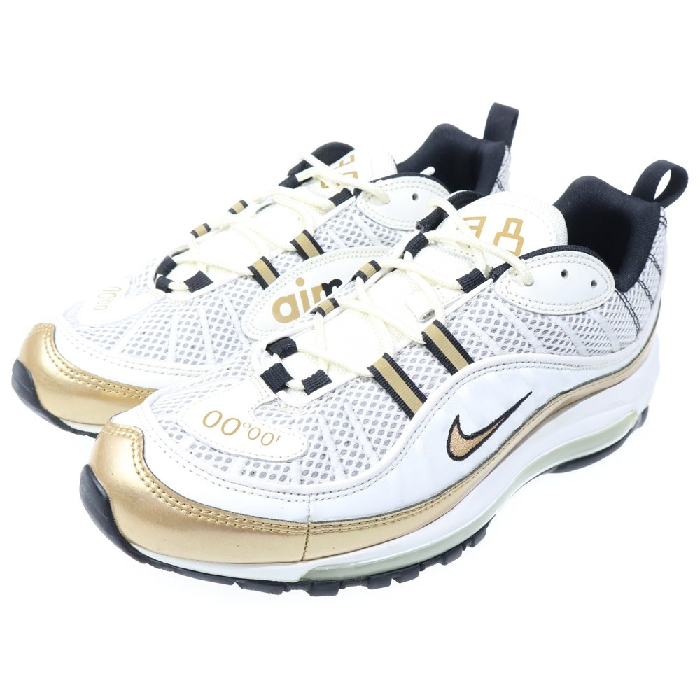 NIKE(ナイキ) AIR MAX 98 UK エアマックス ローカットスニーカー シューズ ホワイト/ゴールド US10/28cm AJ6302-100