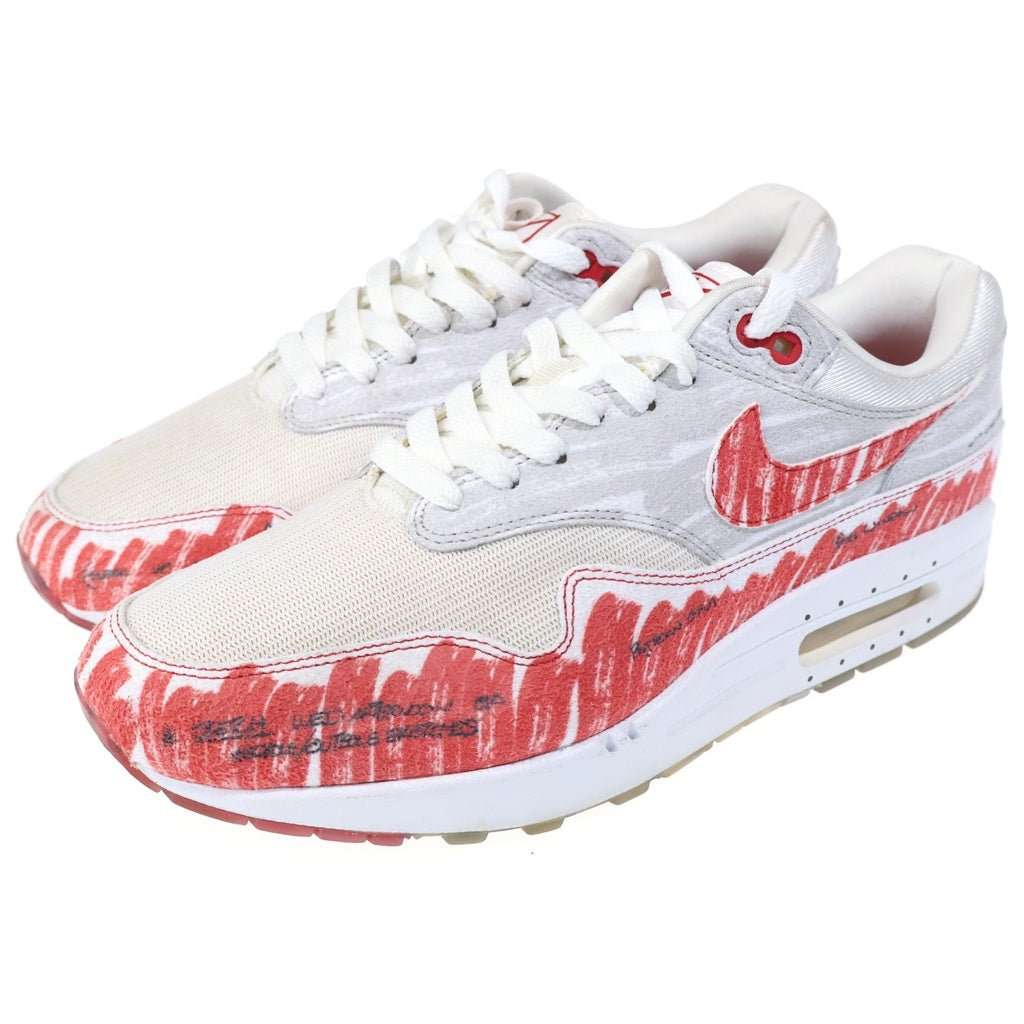 NIKE(ナイキ) AIR MAX 1 SKETCH TO SHELF エアマックス スケッチ トゥ シェル ローカットスニーカー ホワイト/レッド US10/28cm CJ4286-101