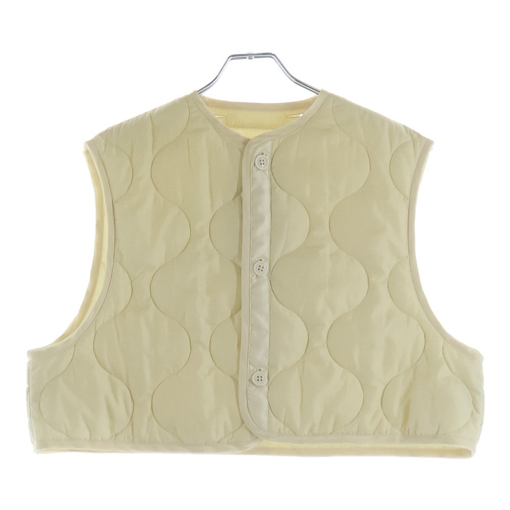 HYKE(ハイク) 22AW QUILTED CROPPED VEST キルティングベスト レディース クリーム 17362