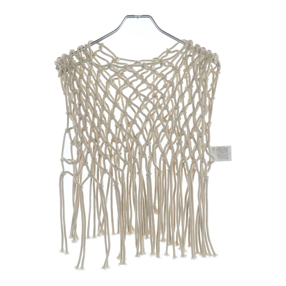 HYKE(ハイク) 24SS ROPE NET CROPPED TOP ロープ クロップド トップ レディース ベージュ