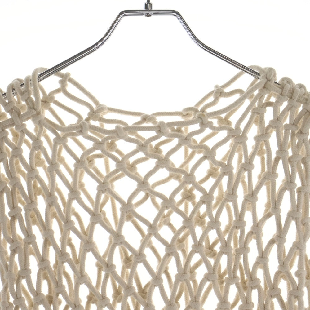 HYKE(ハイク) 24SS ROPE NET CROPPED TOP ロープ クロップド トップ レディース ベージュ