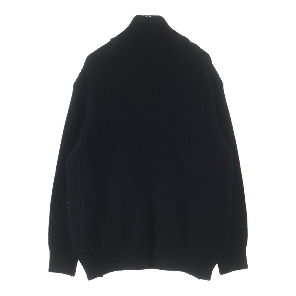 NO BRAND(ノーブランド) THE PERMANENT EYE(ザ パーマネントアイ)Wool Middle Gauge Drivers Knit ウール ミドルゲージ ドライバーズ ニット ブラック 261631008