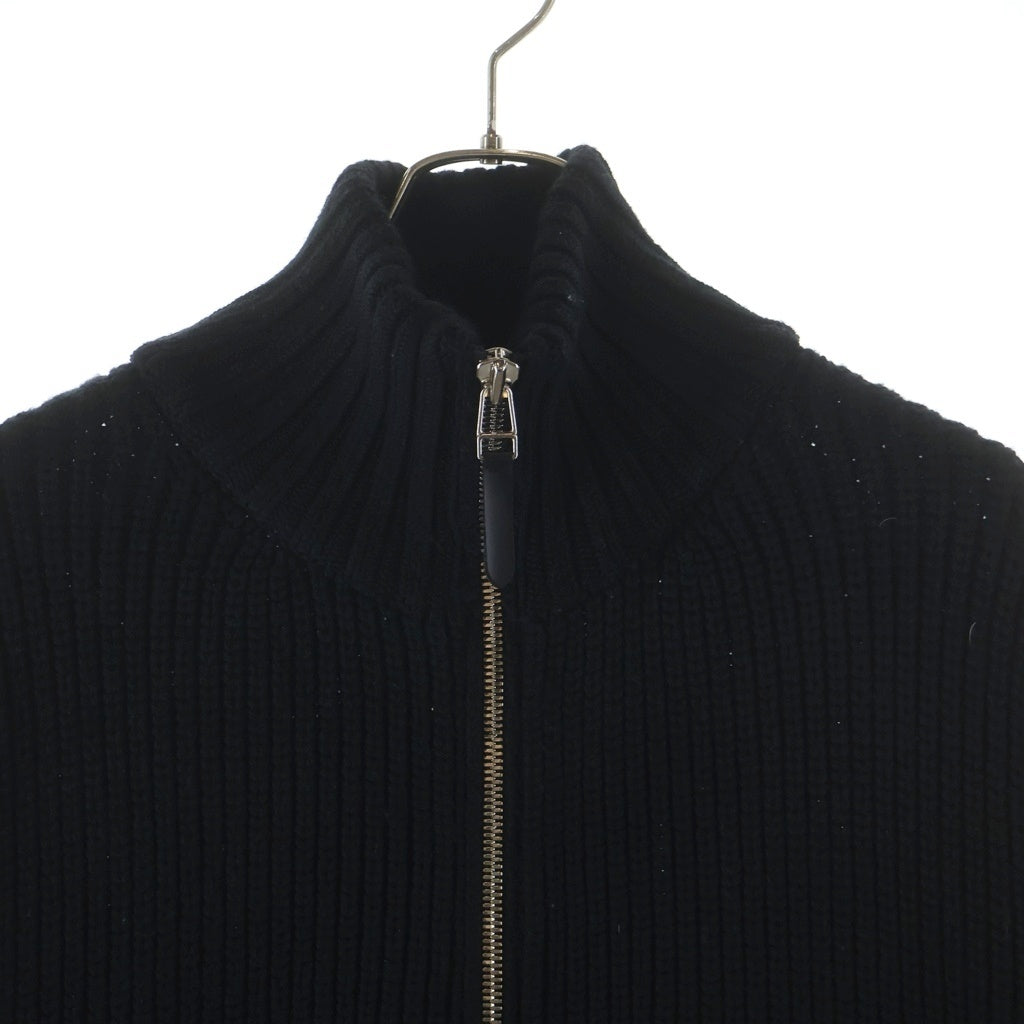 NO BRAND(ノーブランド) THE PERMANENT EYE(ザ パーマネントアイ)Wool Middle Gauge Drivers Knit ウール ミドルゲージ ドライバーズ ニット ブラック 261631008