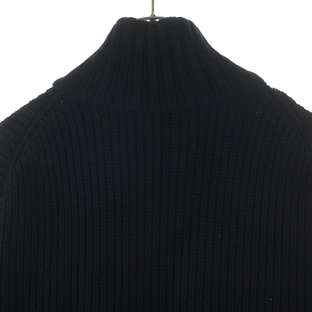 NO BRAND(ノーブランド) THE PERMANENT EYE(ザ パーマネントアイ)Wool Middle Gauge Drivers Knit ウール ミドルゲージ ドライバーズ ニット ブラック 261631008