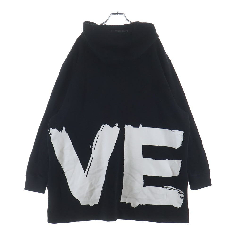 BURBERRY(バーバリー) Love Print Oversized Hoodie ラブプリント オーバーサイズ スウェット プルオーバーパーカー ブラック 8037670