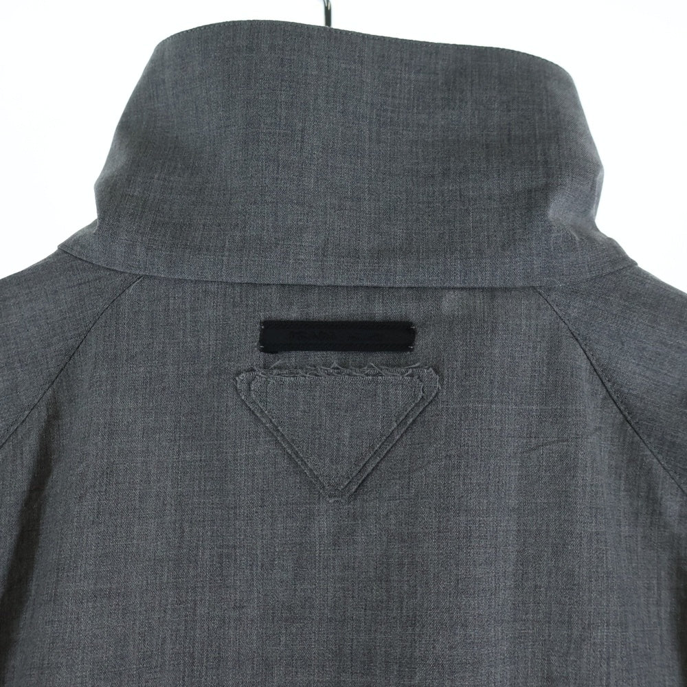 PRADA(プラダ) 25SS ジップアップ ウール トラックジャケット グレー SGC874