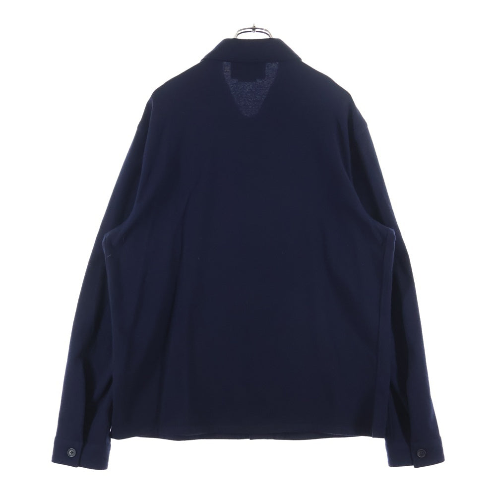 PRADA(プラダ) 21AW カシミヤブレンド ウール 長袖シャツ ネイビー SC551